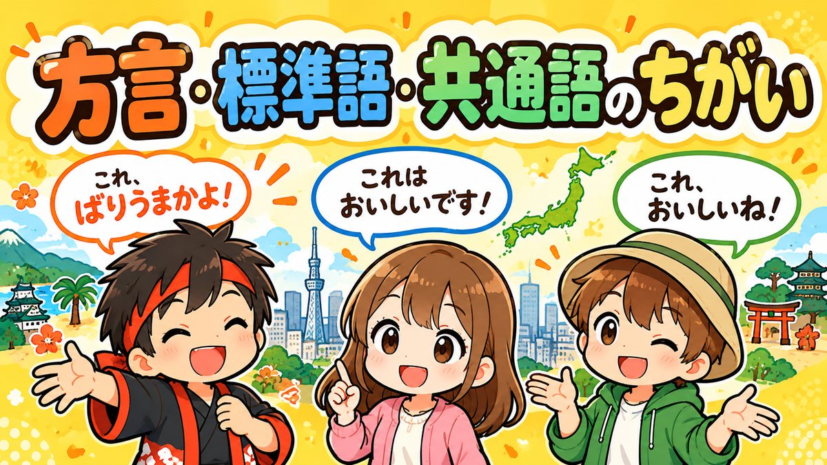 方言・標準語・共通語のちがい