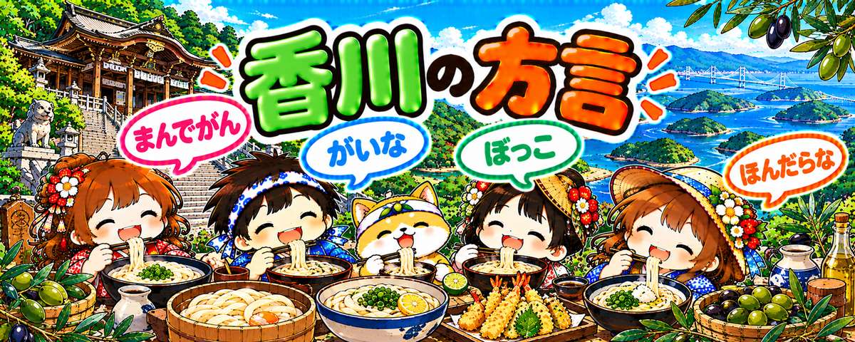 讃岐弁のイラスト(まんでがん・がいな・ぼっこ・ほんだらな)