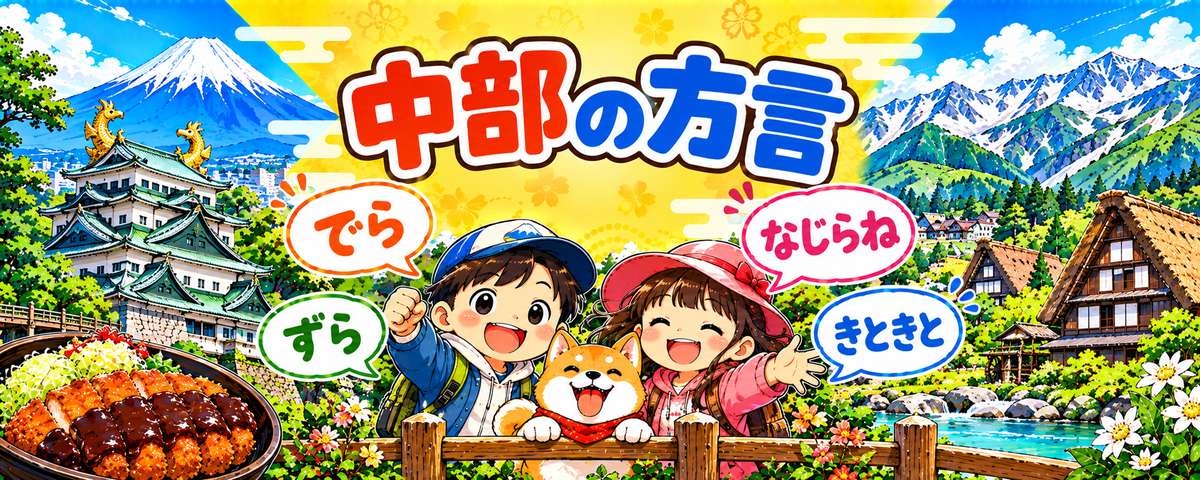 中部地方の方言のイラスト