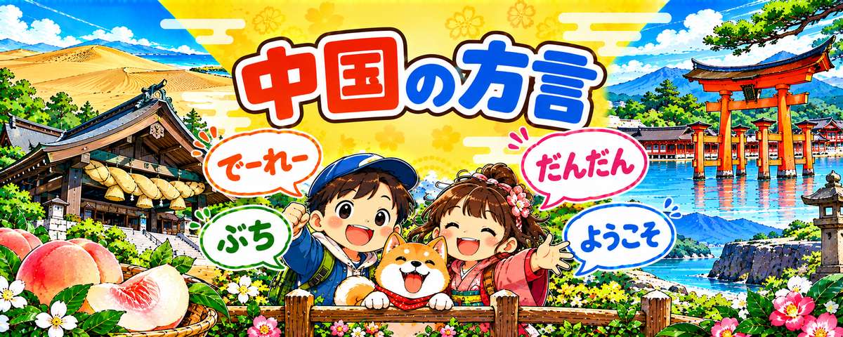 中国地方の方言のイラスト