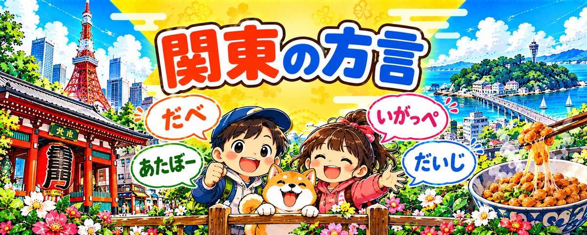 関東地方の方言のイラスト