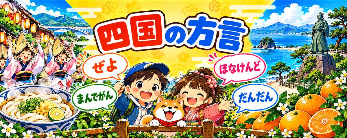 四国地方の方言のイラスト